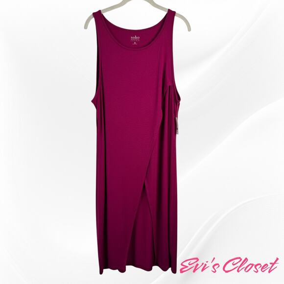 Soho New York Company Jeans Cover Up Front Split Dress Sz XL - Picture 5 of 8